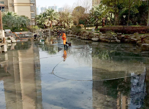 金寨景观池淤泥清理